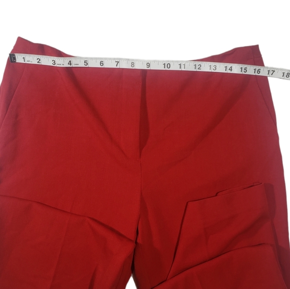 Chico's Wide Leg Flat Front Red Dress Pants/Trousers Size 1(8) - Picture 5 of 9